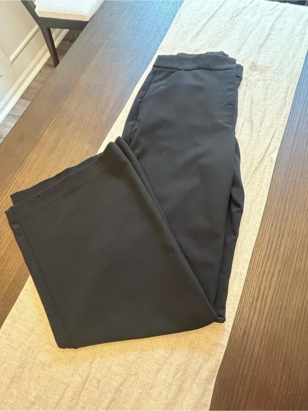 Express Editor Flare Trouser Pants Black High Rise Size 10R Like New - Picture 13 of 13